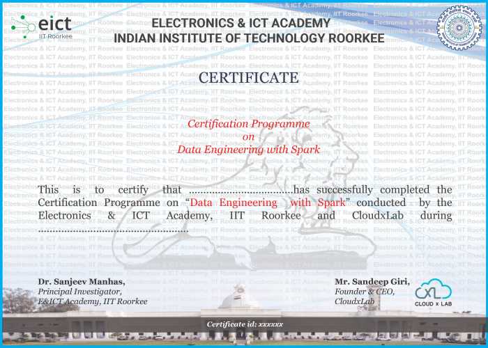  Course Certificate Sample